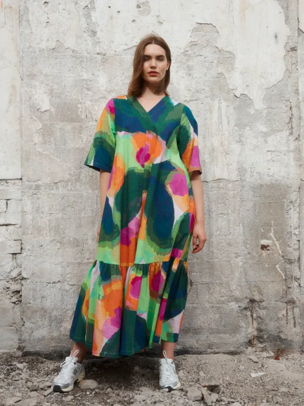 V-Neck Maxi Dress Garden Print sold by Ivalo.com