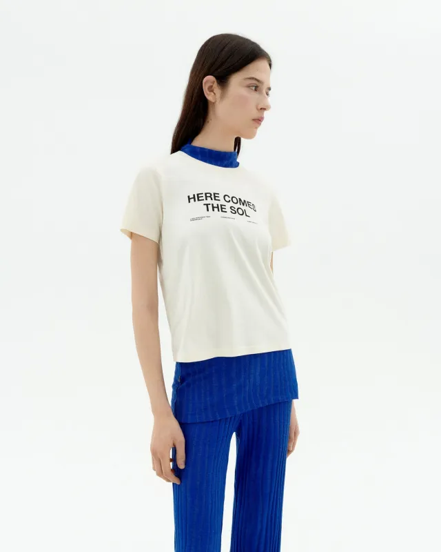 Ida T-Shirt Here Comes The Sol White made by Ivalo.com