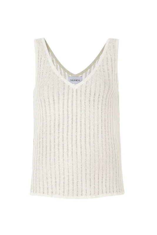 Caldo Linen Tank Top White sold by Ivalo.com