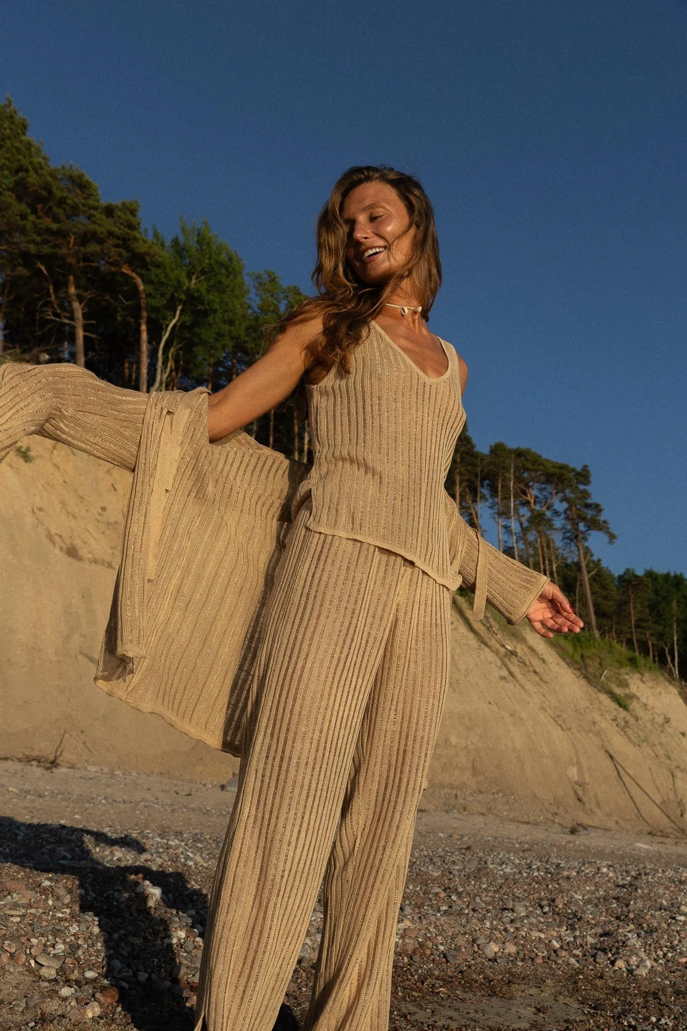 Sole Linen Beach Pants Sand sold by Ivalo.com product image thumbnail 3