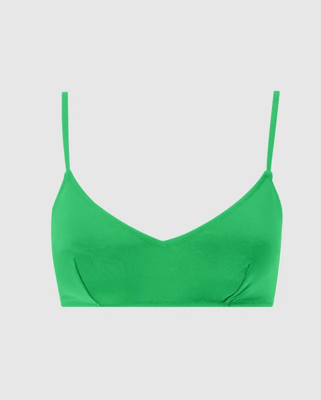 Strappy Scoop Bikini Top Kelly Green sold by Ivalo.com