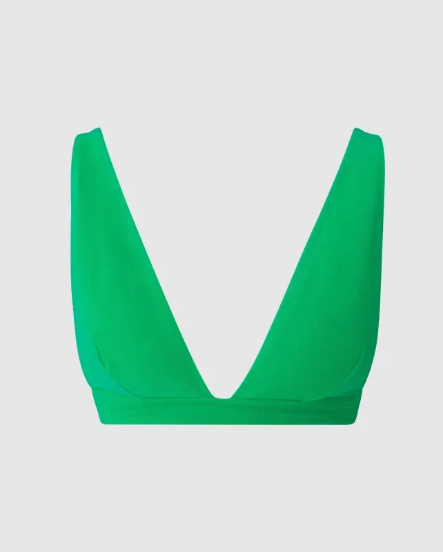 Plunge Bikini Top Kelly Green sold by Ivalo.com