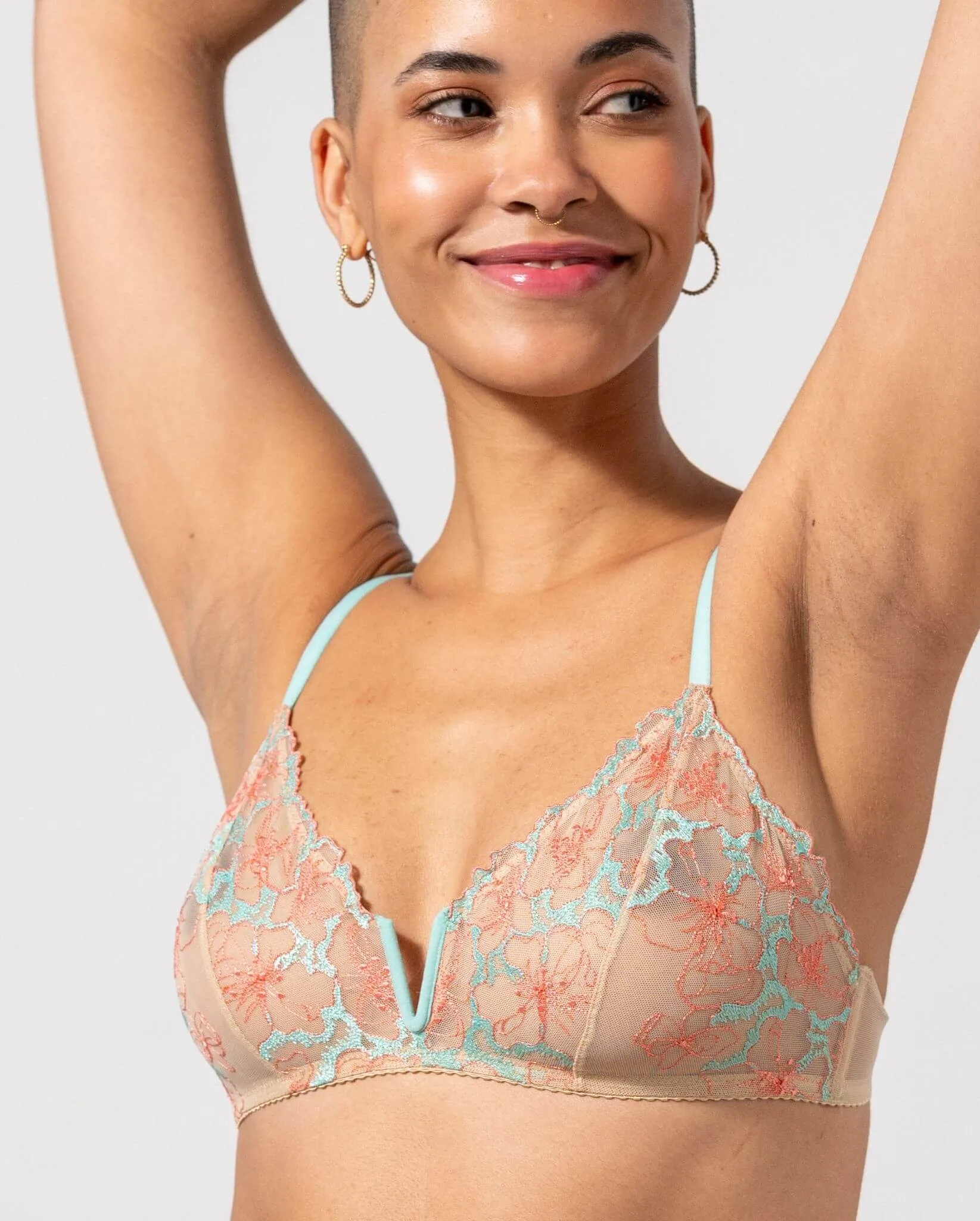 Mesh V-Balconette Beige/Coral/Turquoise sold by Ivalo.com product image thumbnail 2