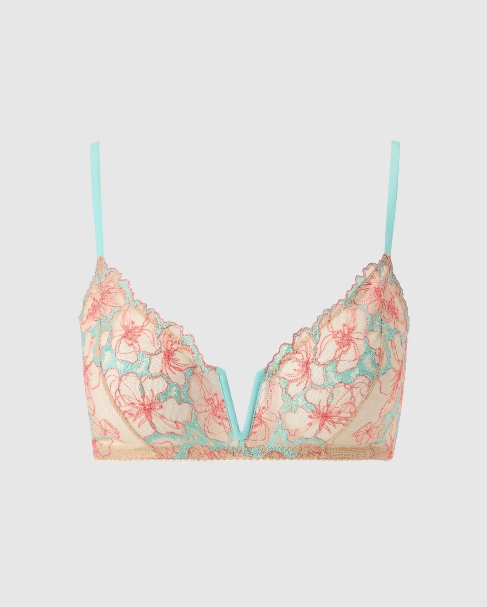 Mesh V-Balconette Beige/Coral/Turquoise sold by Ivalo.com