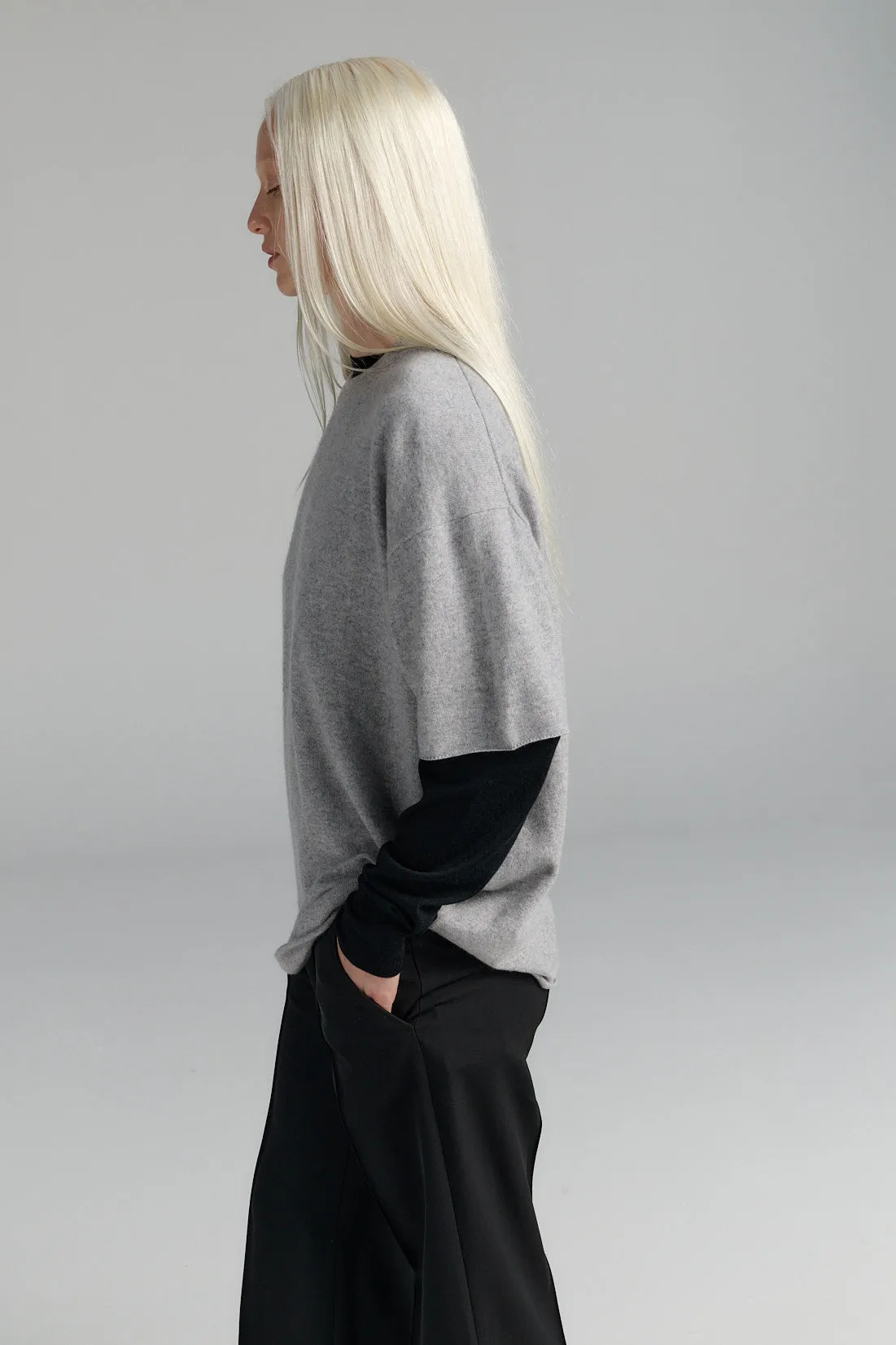 Cashmere Blend T-Shirt Light Grey sold by Ivalo.com product image thumbnail 4