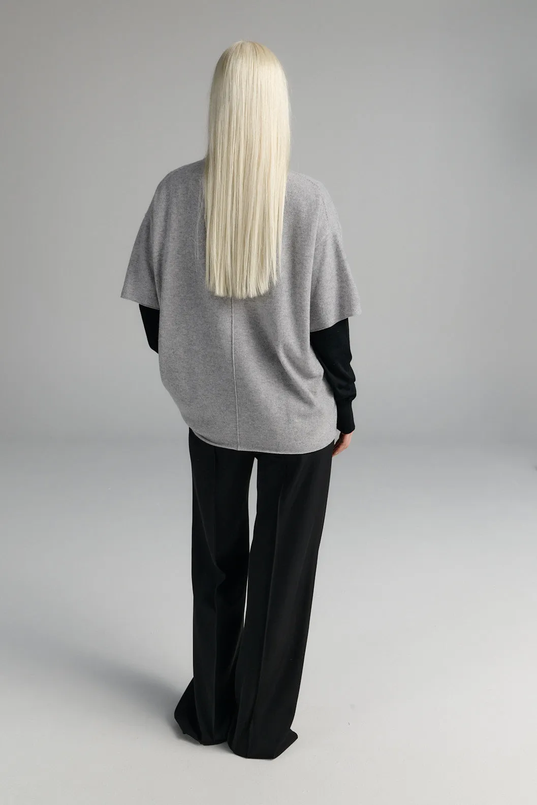 Cashmere Blend T-Shirt Light Grey sold by Ivalo.com product image thumbnail 5