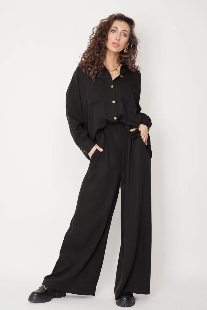 Wide Tencel Trousers Black sold by Ivalo.com product image thumbnail 4