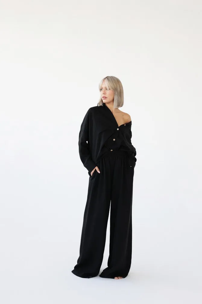 Wide Tencel Trousers Black sold by Ivalo.com product image thumbnail 5