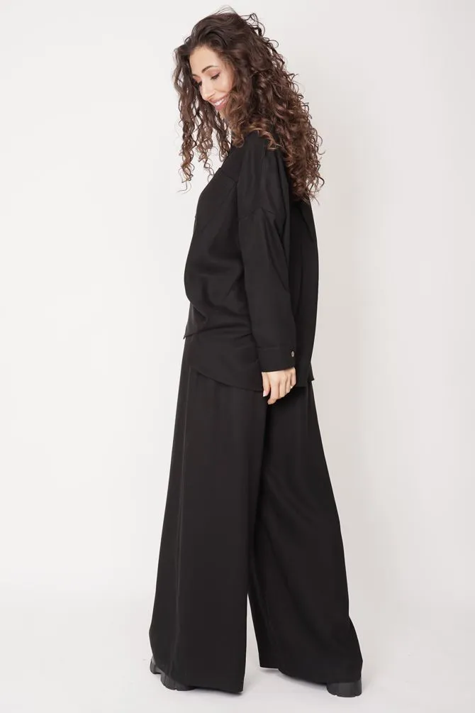 Oversized Tencel Shirt Black sold by Ivalo.com product image thumbnail 5