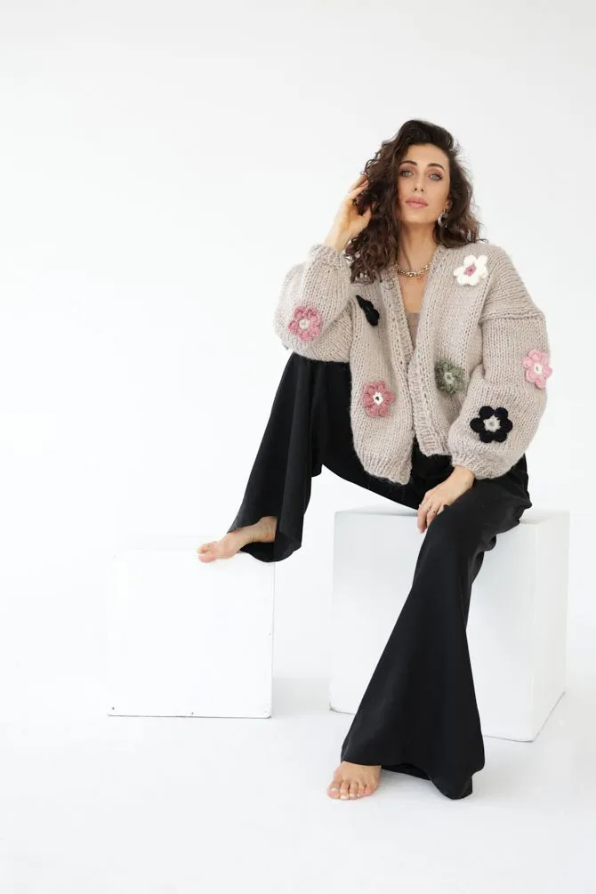 Flower Handmade Cardigan Beige sold by Ivalo.com product image thumbnail 5