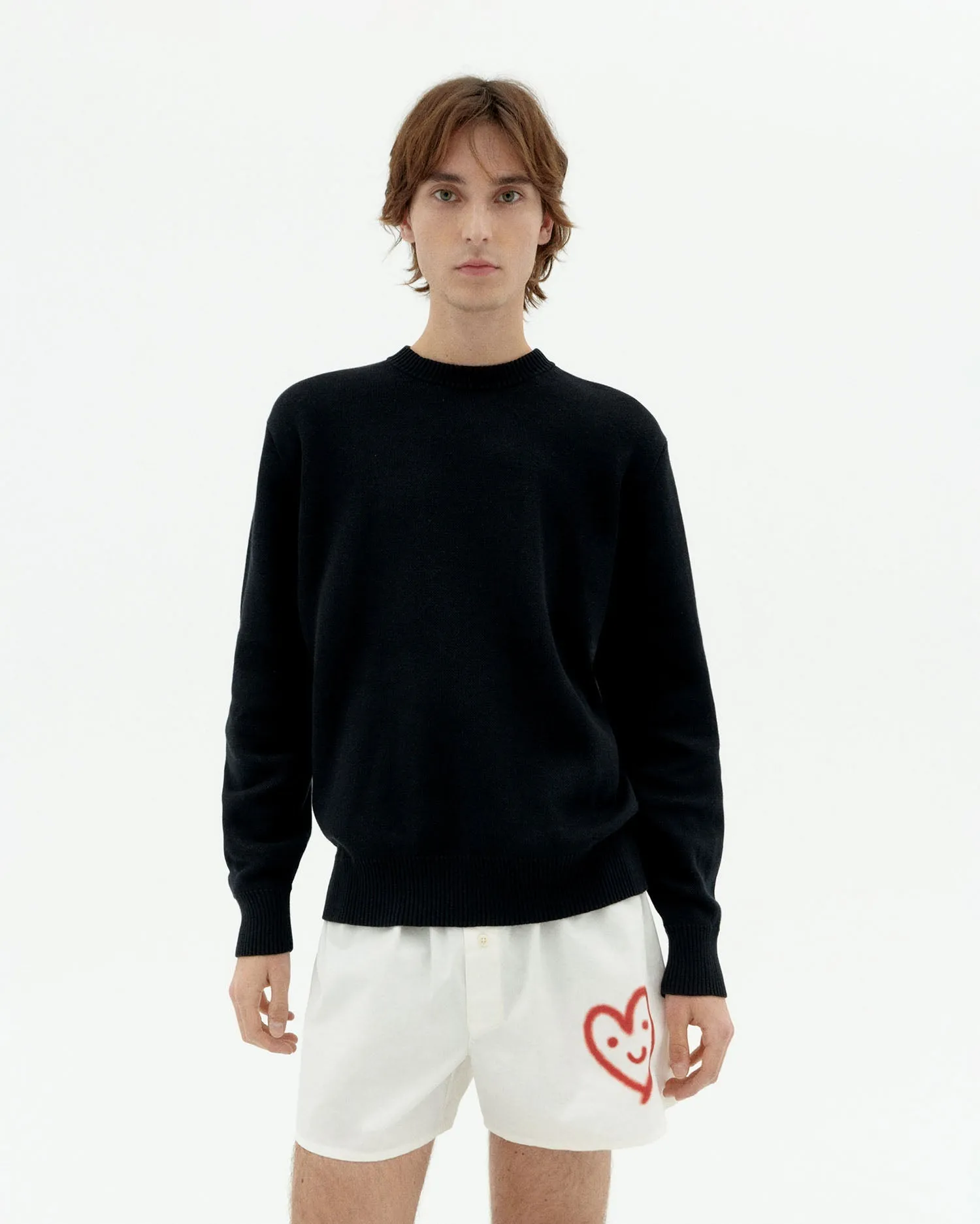 Khem Cute Heart Knitted Sweatshirt Black sold by Ivalo.com product image thumbnail 2
