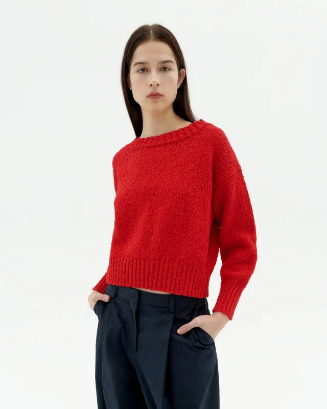 Clara Knitted Sweatshirt Red sold by Ivalo.com