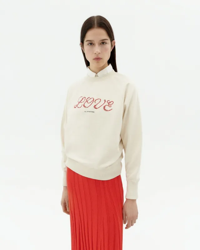 Bonnie Love Heart Sweatshirt White sold by Ivalo.com
