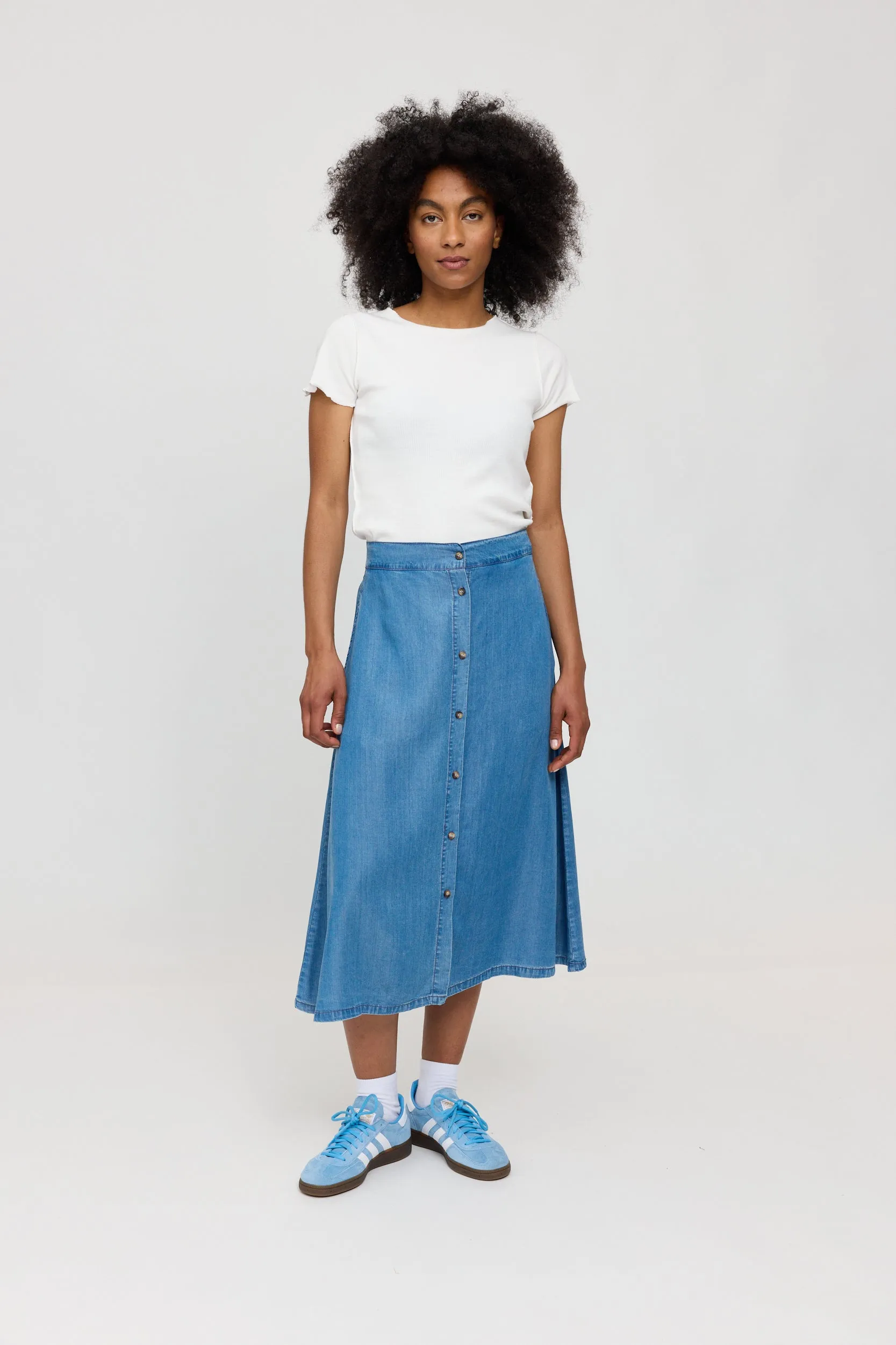 Denim Midi Skirt sold by Ivalo.com
