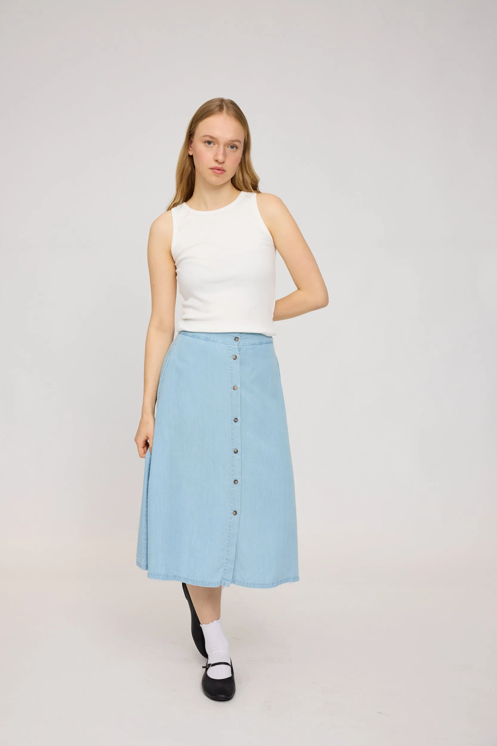 Denim Midi Skirt sold by Ivalo.com product image thumbnail 2