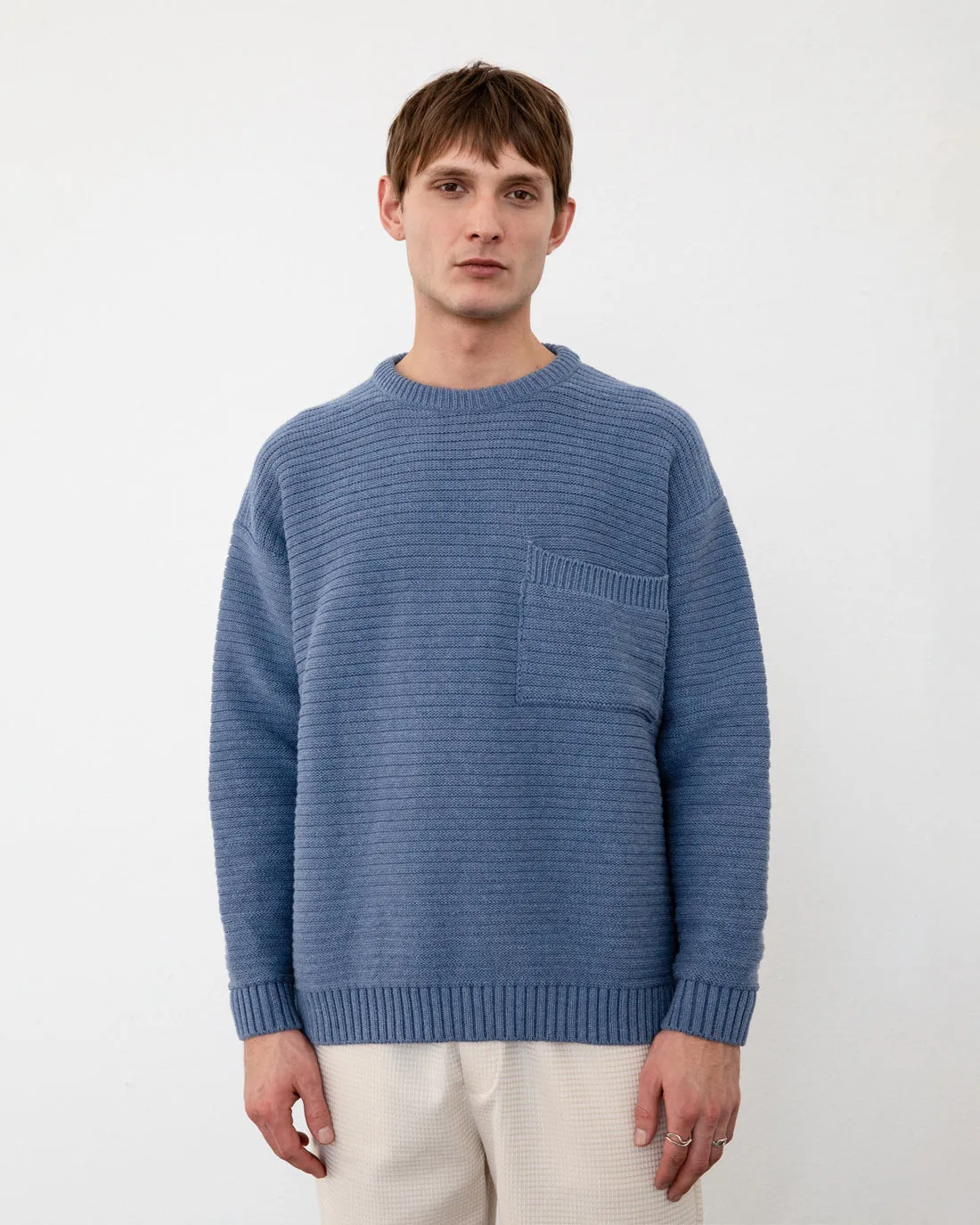 Loose Knit Sweatshirt Denim Blue sold by Ivalo.com product image thumbnail 2