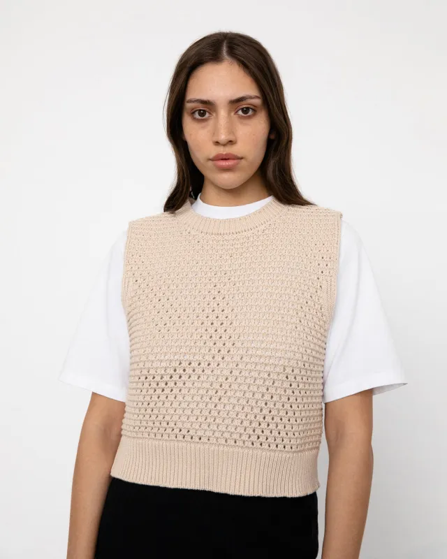 Knit Vest Natural Beige sold by Ivalo.com