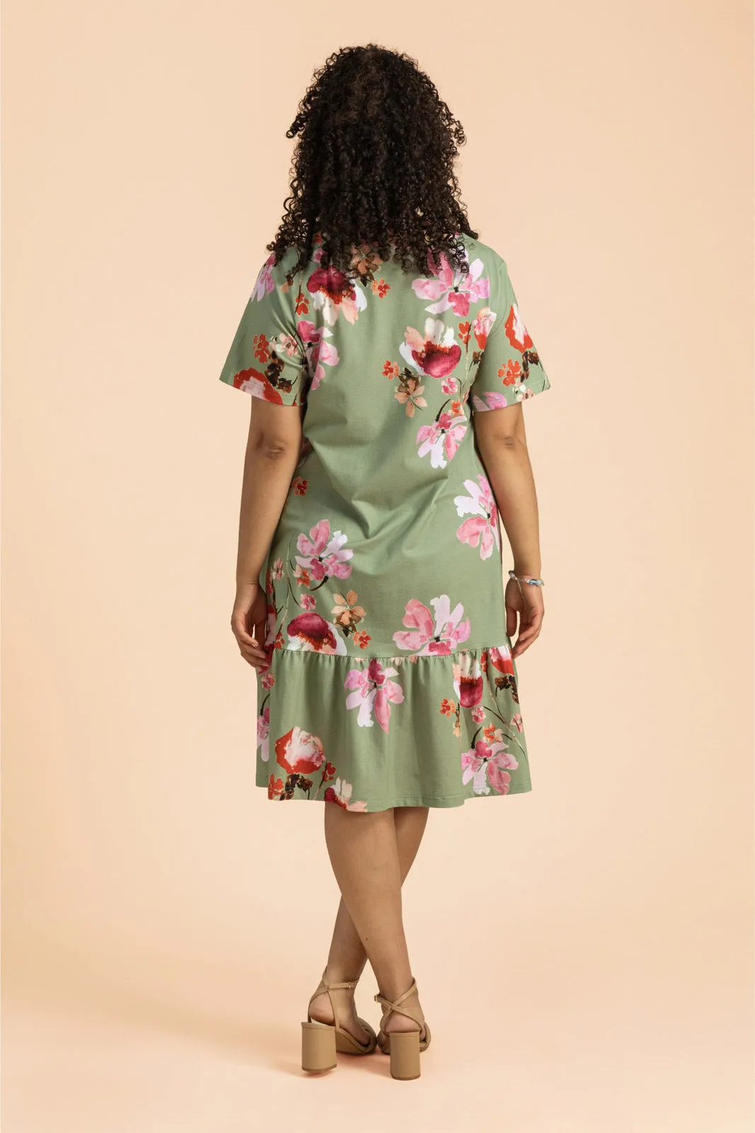 Ruffle T-shirt Dress Cherry Blossom sold by Ivalo.com product image thumbnail 2