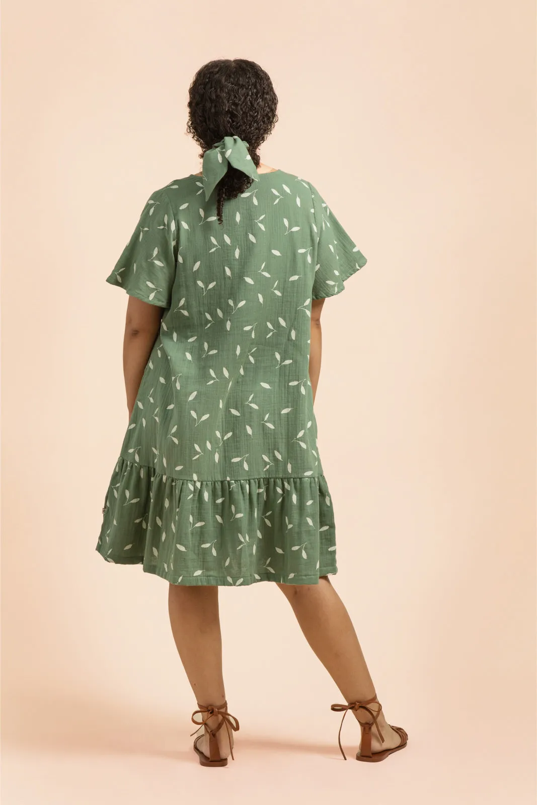 Frill Button Dress Sage Wind sold by Ivalo.com product image thumbnail 2