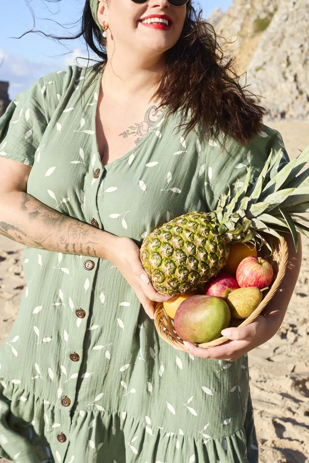 Frill Button Dress Sage Wind sold by Ivalo.com product image thumbnail 5