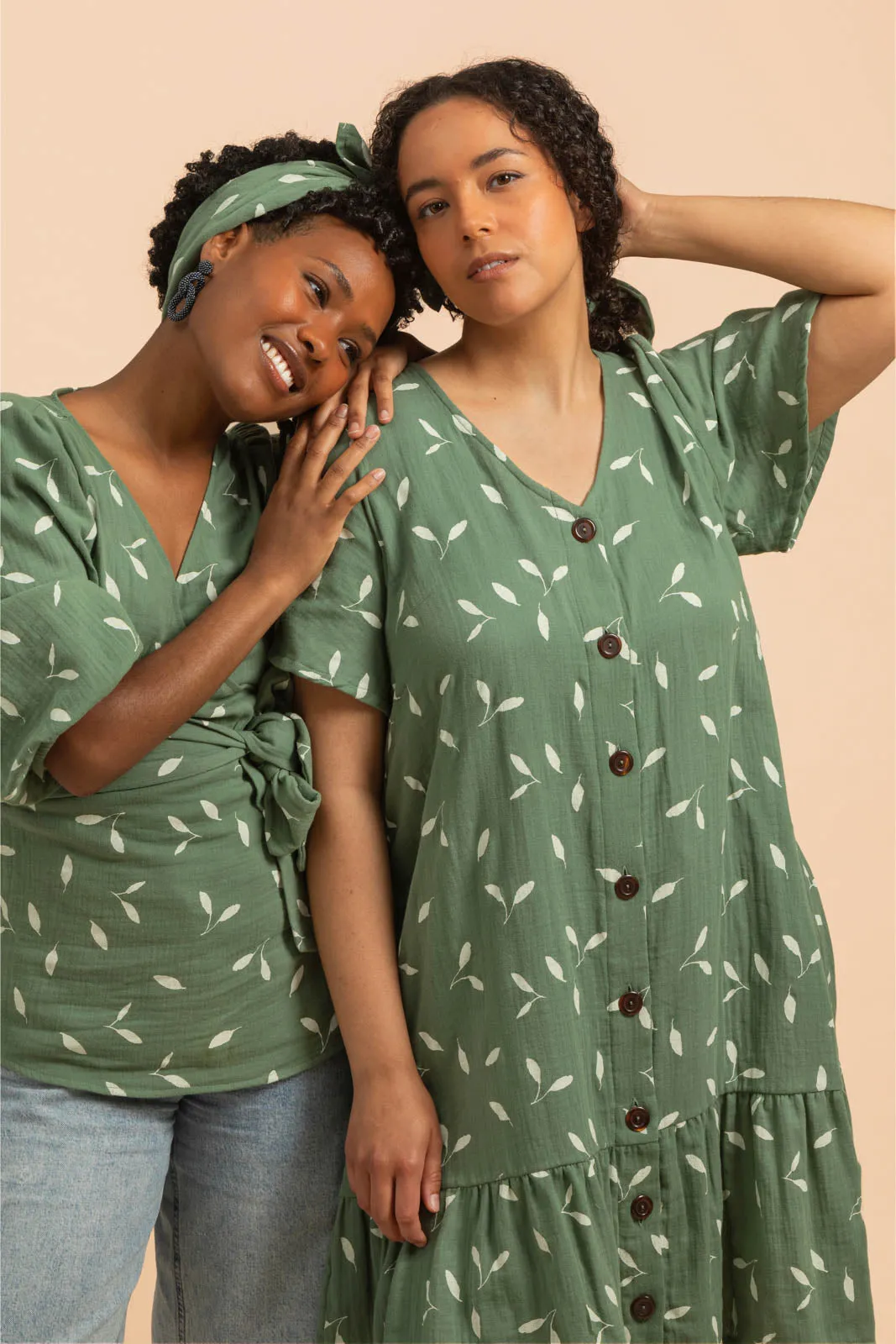 Frill Button Dress Sage Wind sold by Ivalo.com product image thumbnail 4