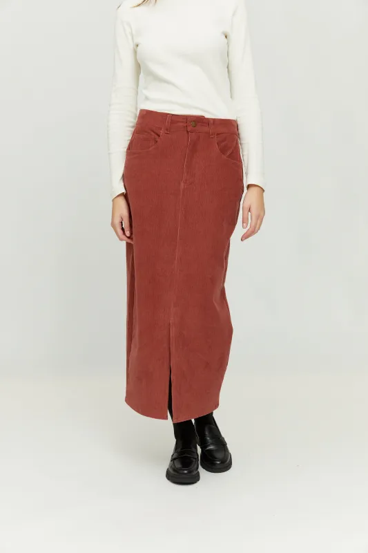 Yona Corduroy Midi Skirt made by Ivalo.com