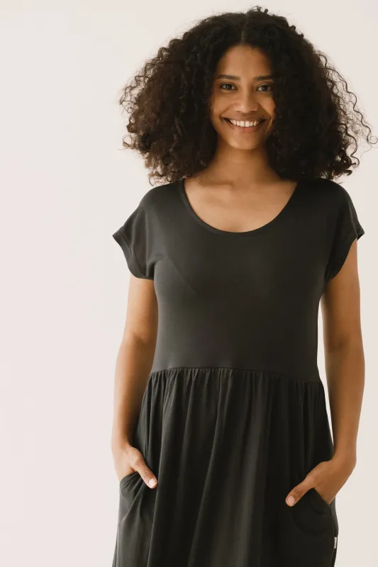 Hanna Tencel Long Dress Black sold by Ivalo.com
