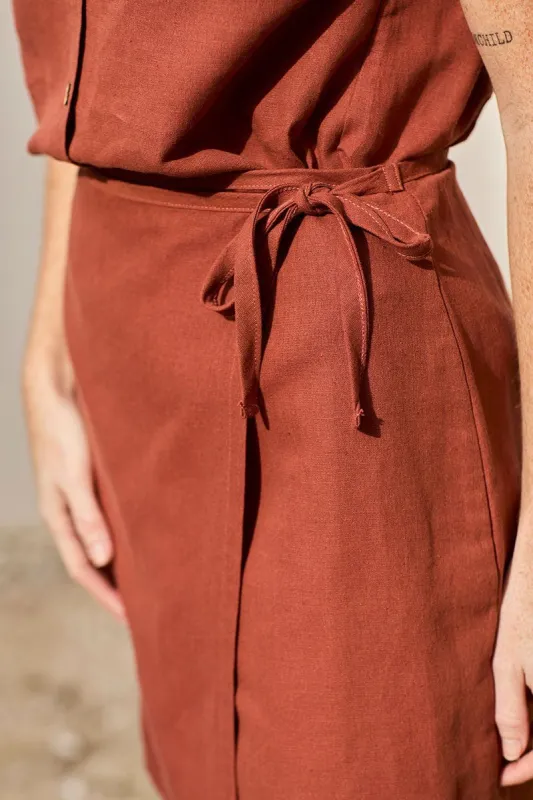 Famara Wrap Mini Skirt Rooibos Red sold by Ivalo.com