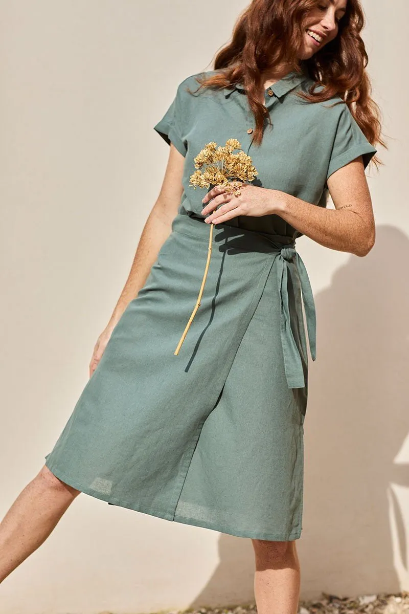 Fely Wrap Midi Skirt Aquamarine Blue sold by Ivalo.com