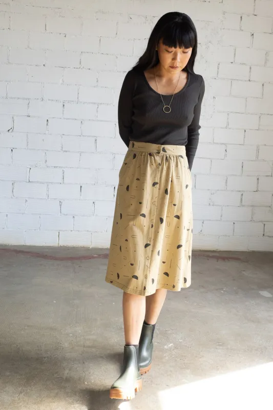 Galia Midi Skirt Sidereal Rain Beige sold by Ivalo.com