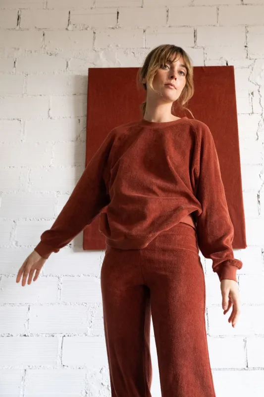 Gilda Terry Raglan Sleeve Sweatshirt Mars Red sold by Ivalo.com