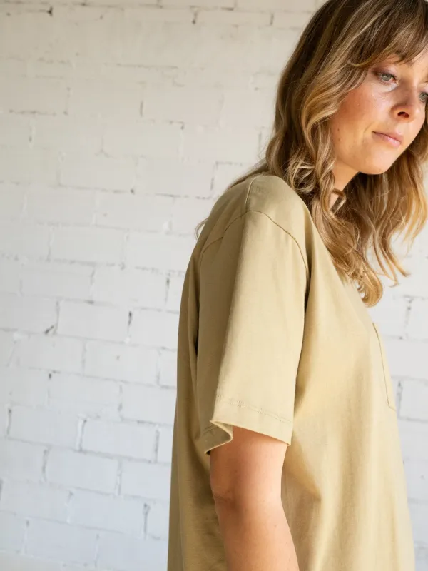 Giulia Unisex Chest Pocket T-Shirt Beige sold by Ivalo.com