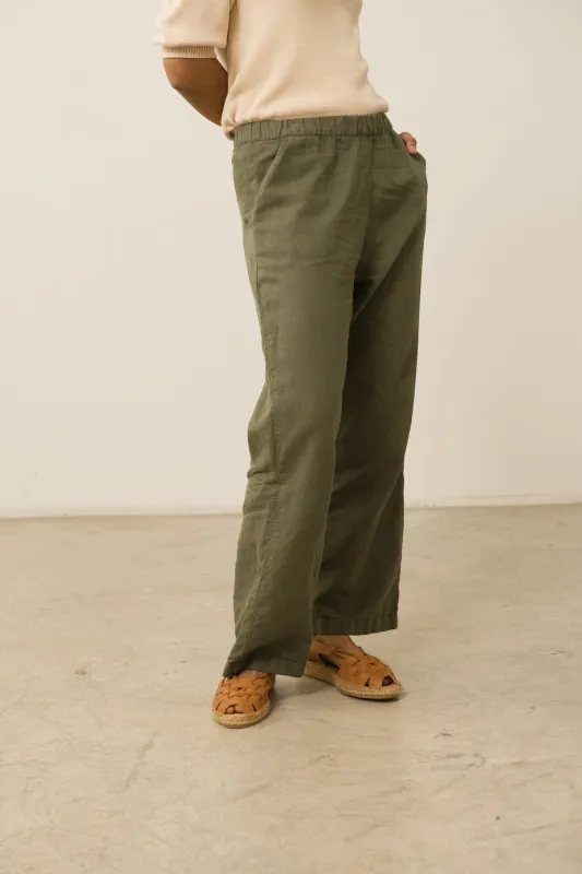 Henna Oversized Linen Blend Pants In Green sold by Ivalo.com