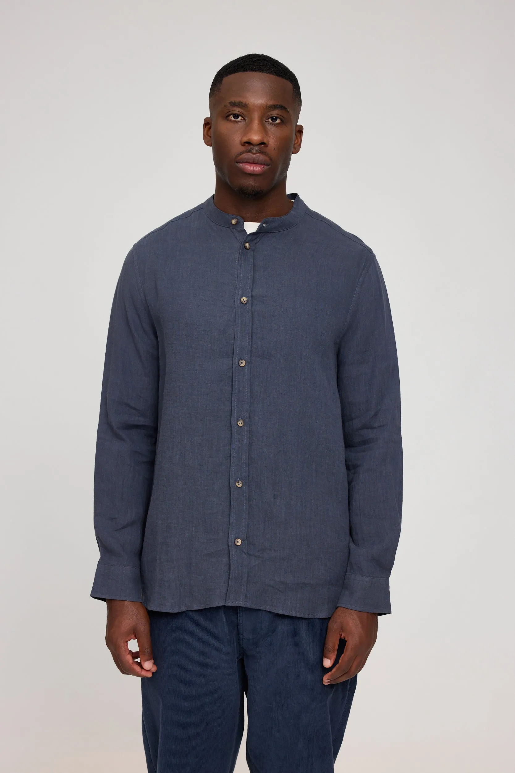 Stand Collar Linen Shirt sold by Ivalo.com product image thumbnail 3