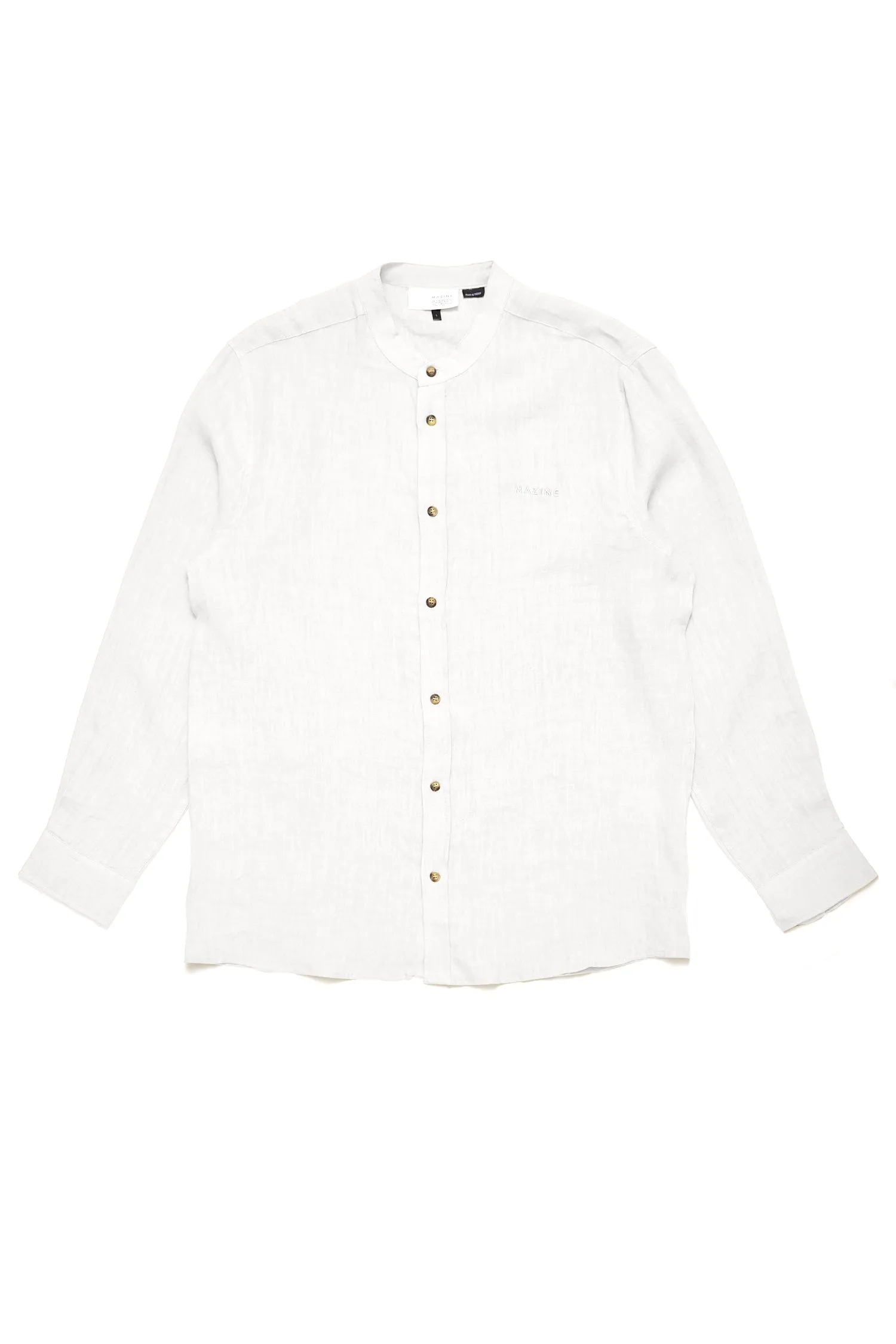 Stand Collar Linen Shirt sold by Ivalo.com product image thumbnail 2