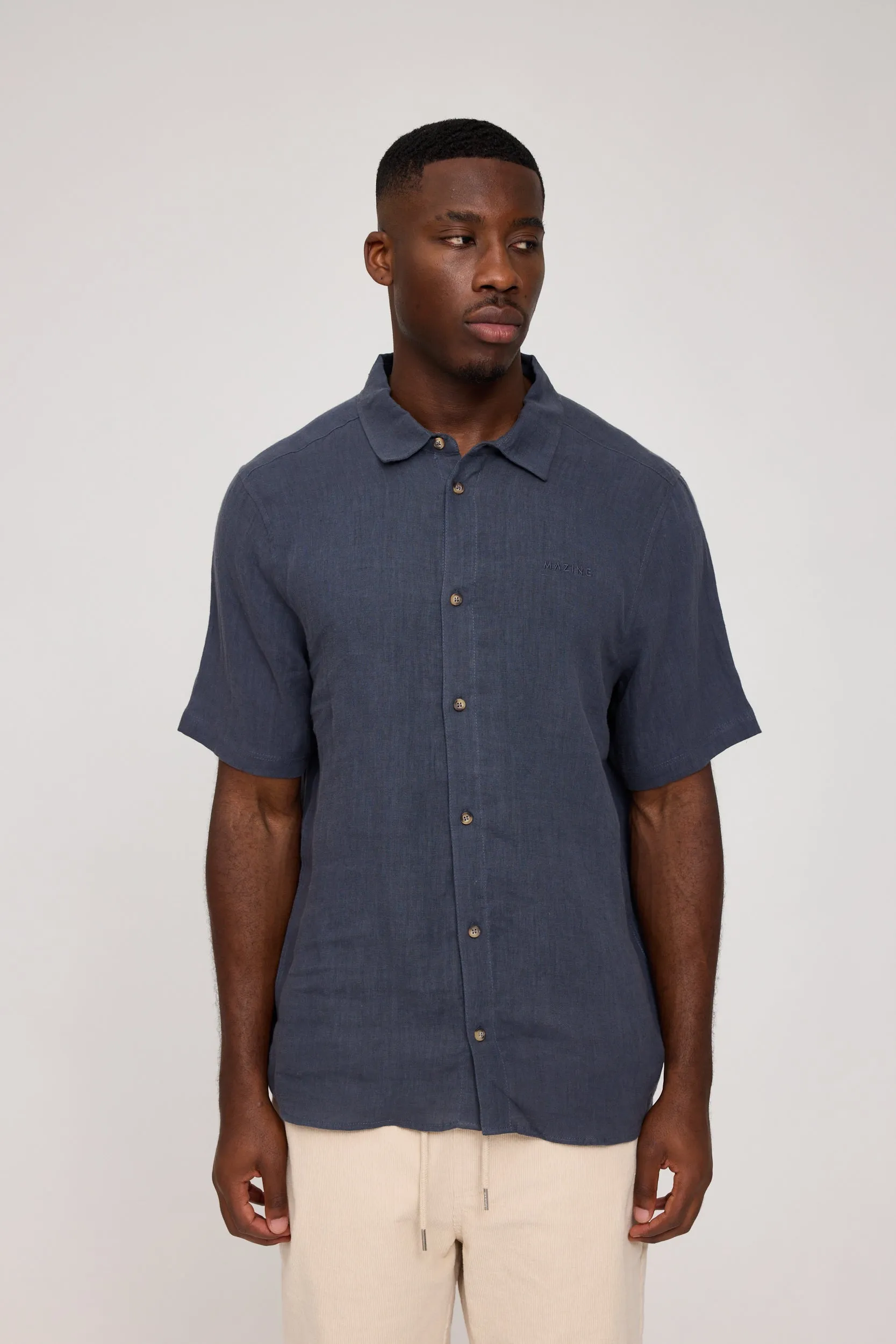 Men's Short Sleeve Linen Shirt sold by Ivalo.com product image thumbnail 3