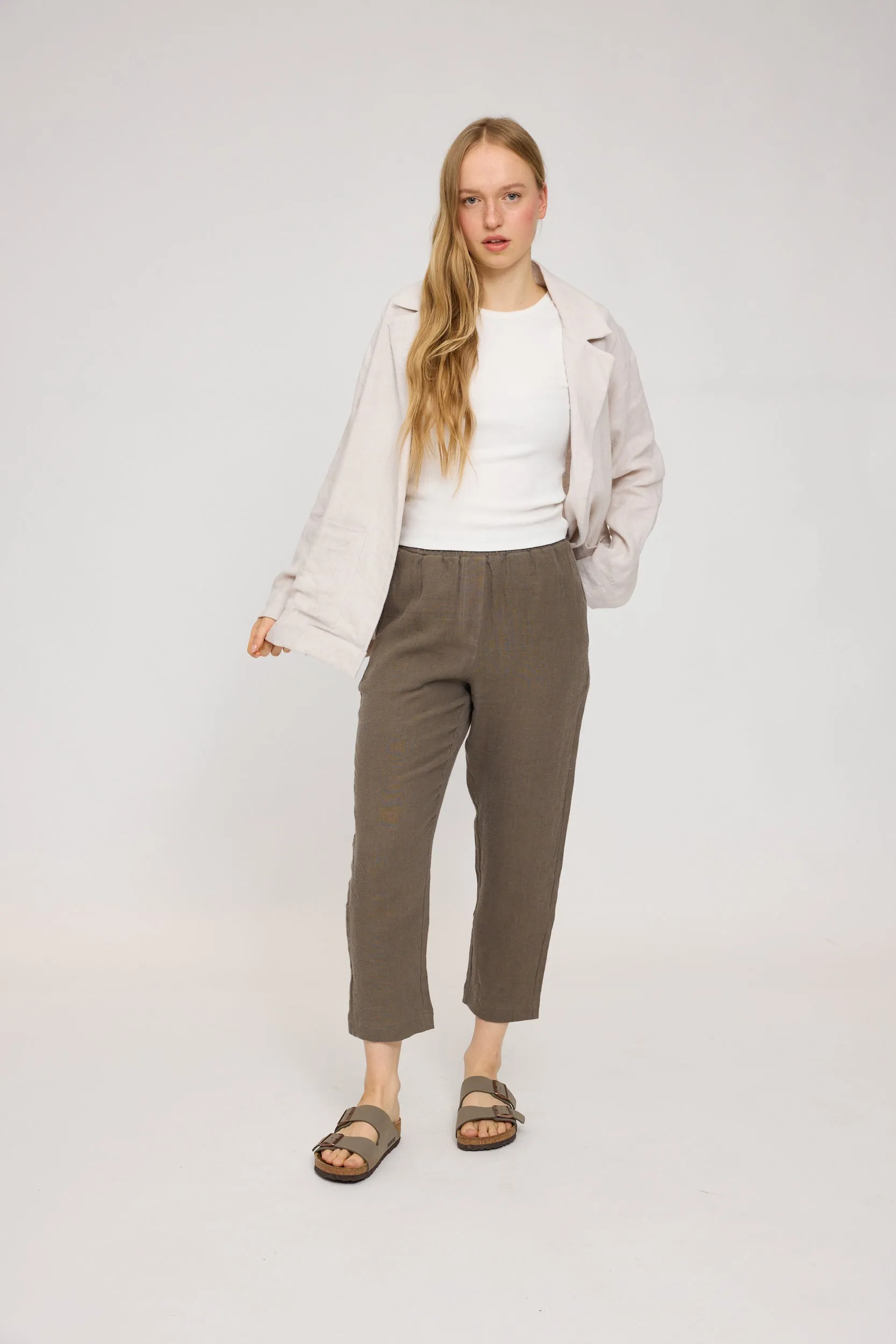 Straight Leg Linen Pants sold by Ivalo.com