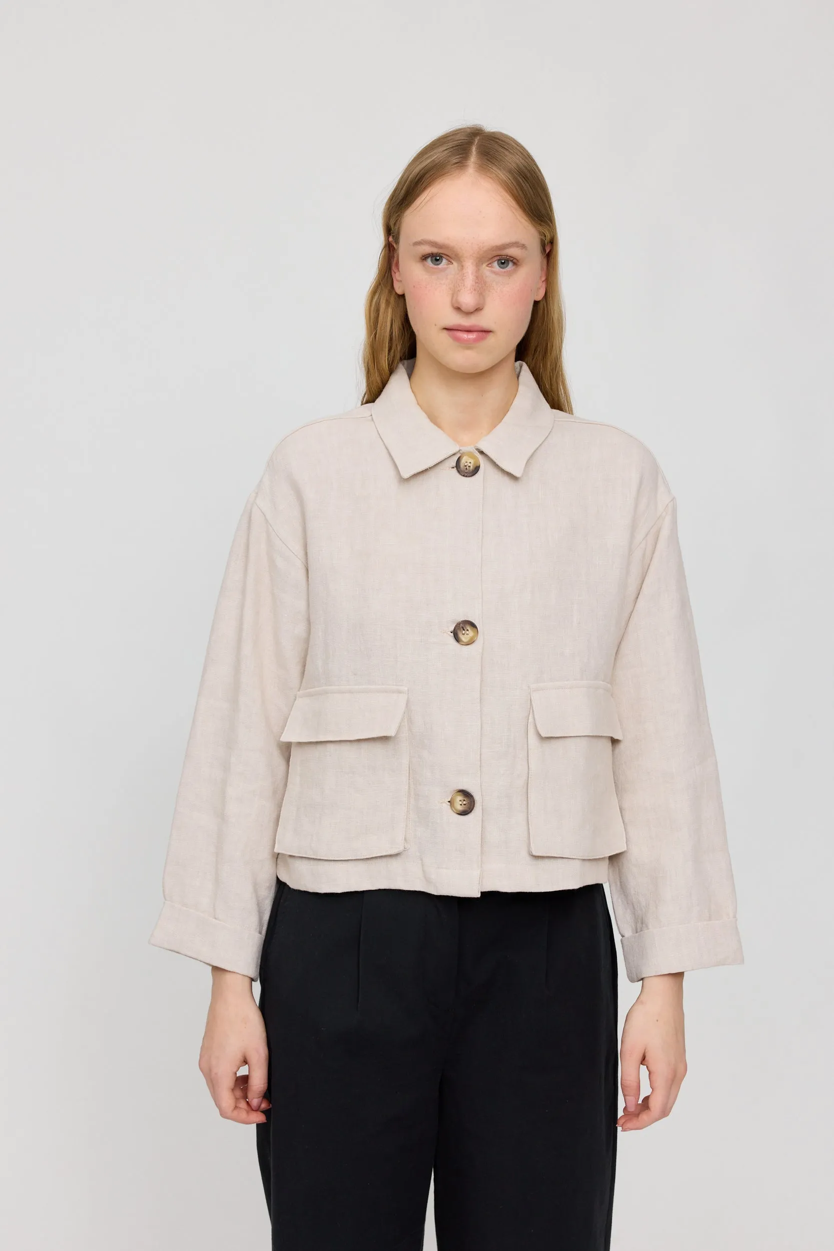 Short Linen Jacket sold by Ivalo.com product image thumbnail 3