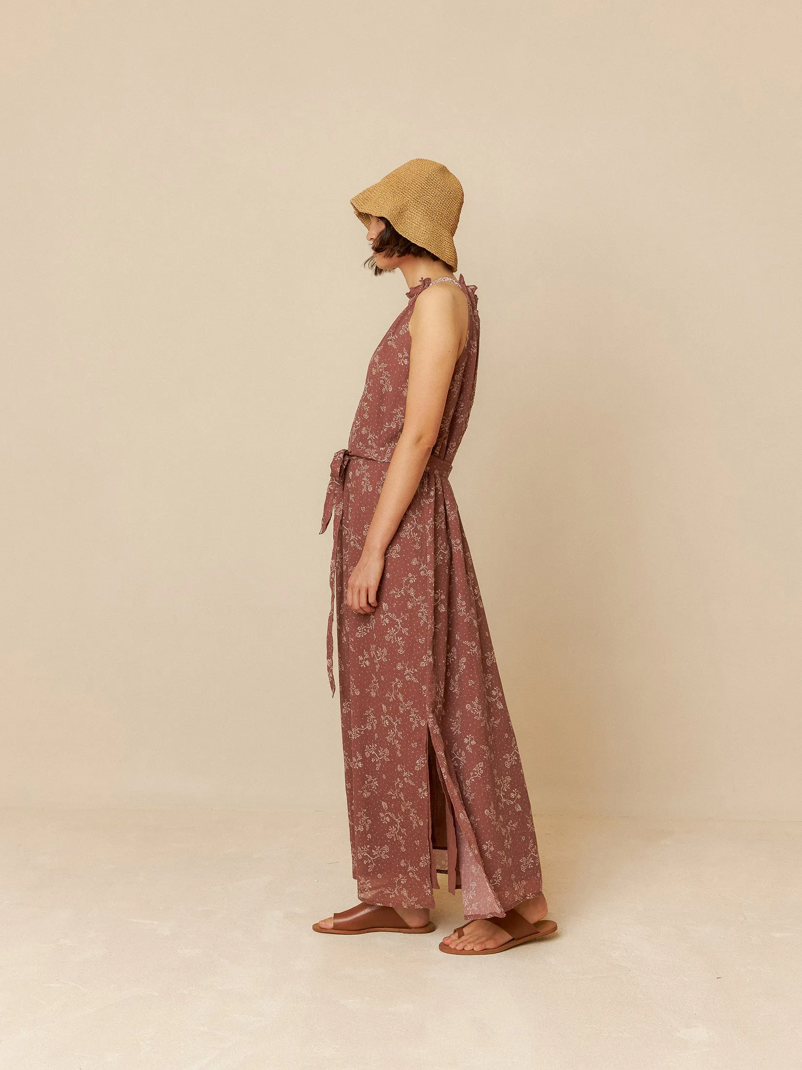 Bicolor Halter Dress Chocolate Brown sold by Ivalo.com product image thumbnail 4