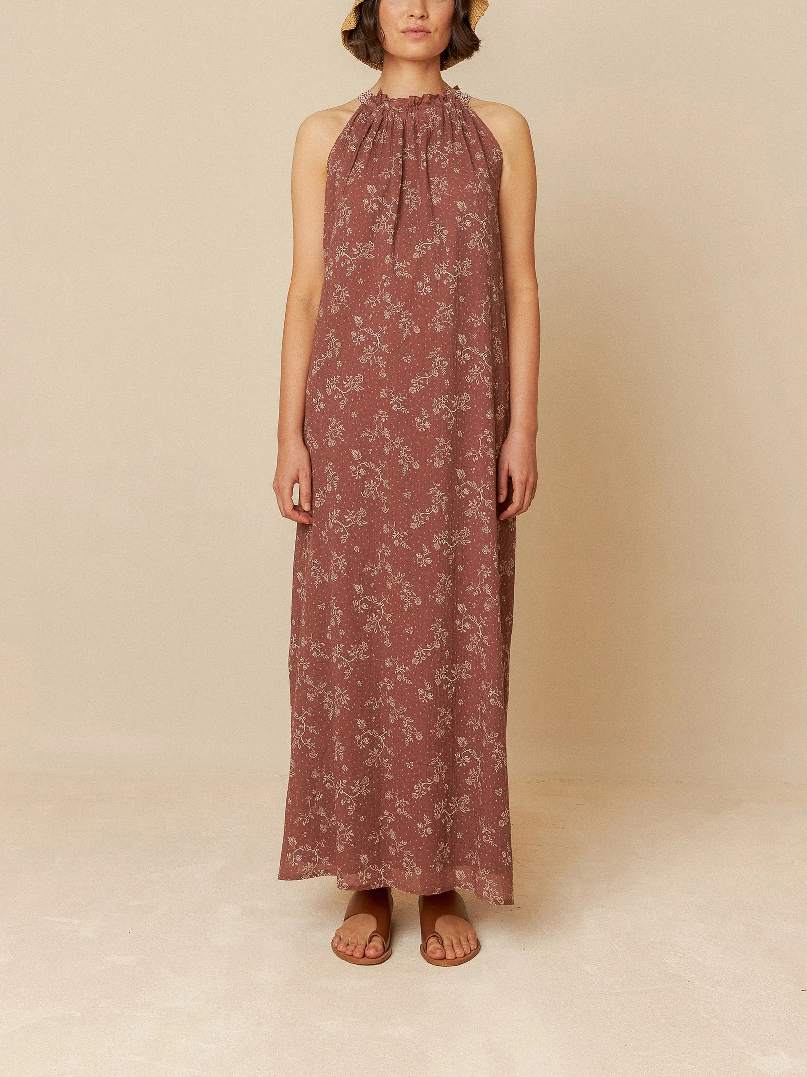 Bicolor Halter Dress Chocolate Brown sold by Ivalo.com product image thumbnail 3