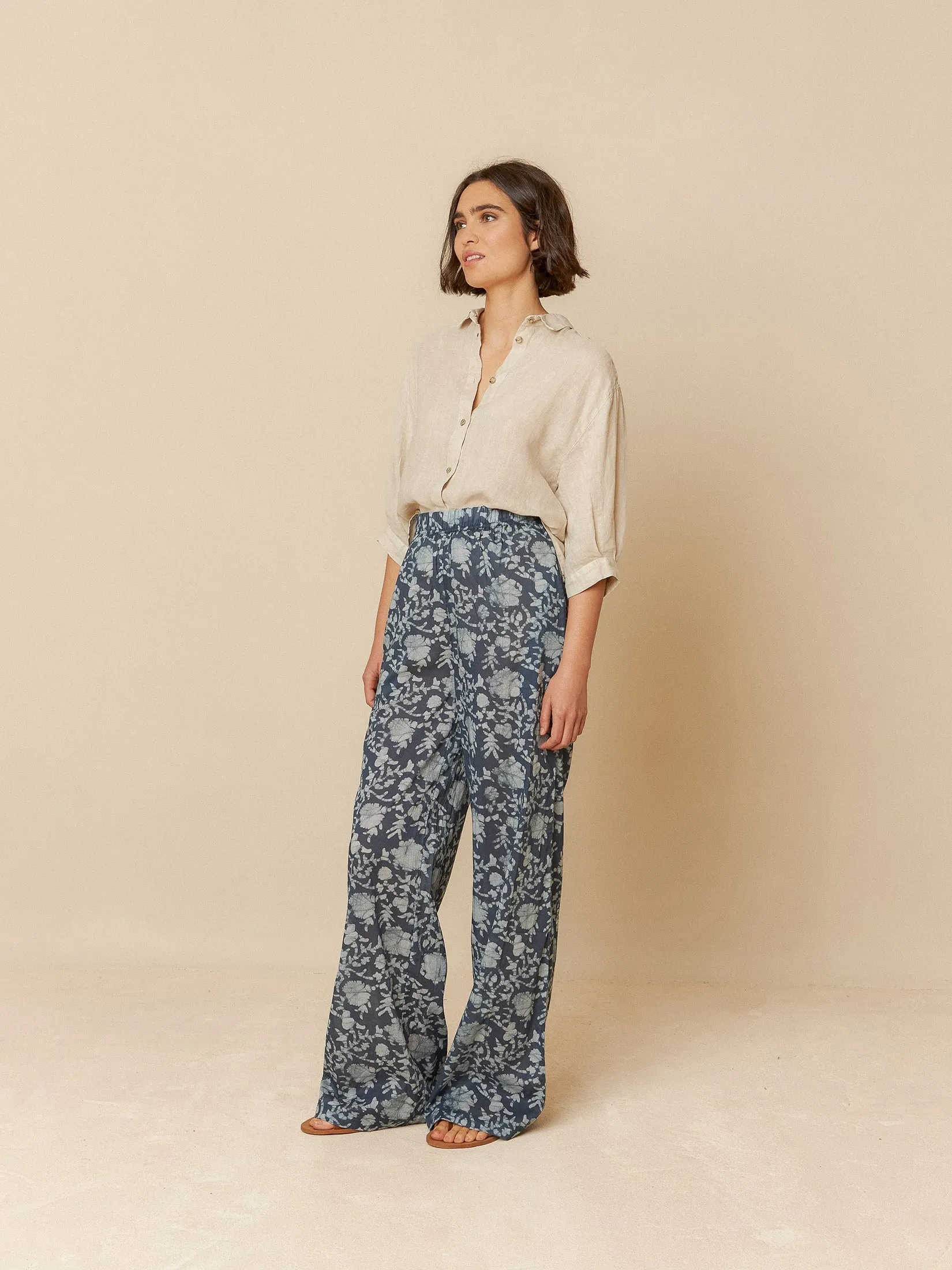 Linen Box-Cut Shirt Stone Grey sold by Ivalo.com product image thumbnail 4