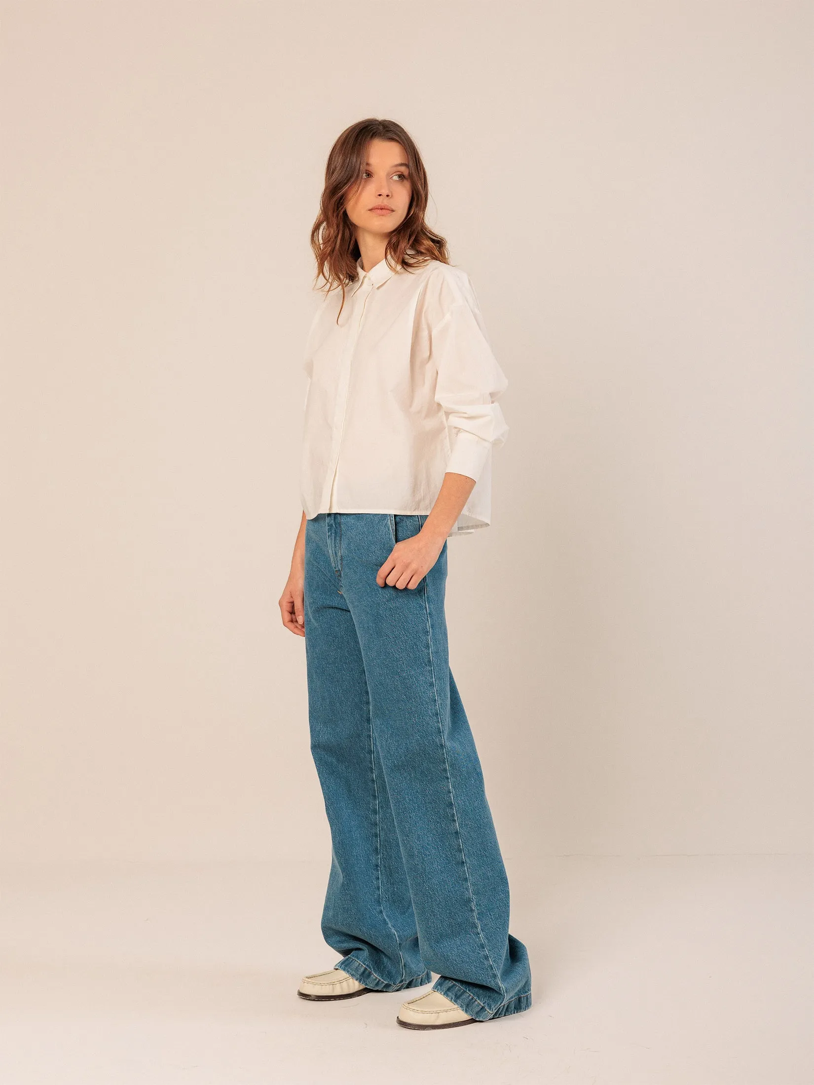 Cropped Poplin Shirt White sold by Ivalo.com product image thumbnail 3