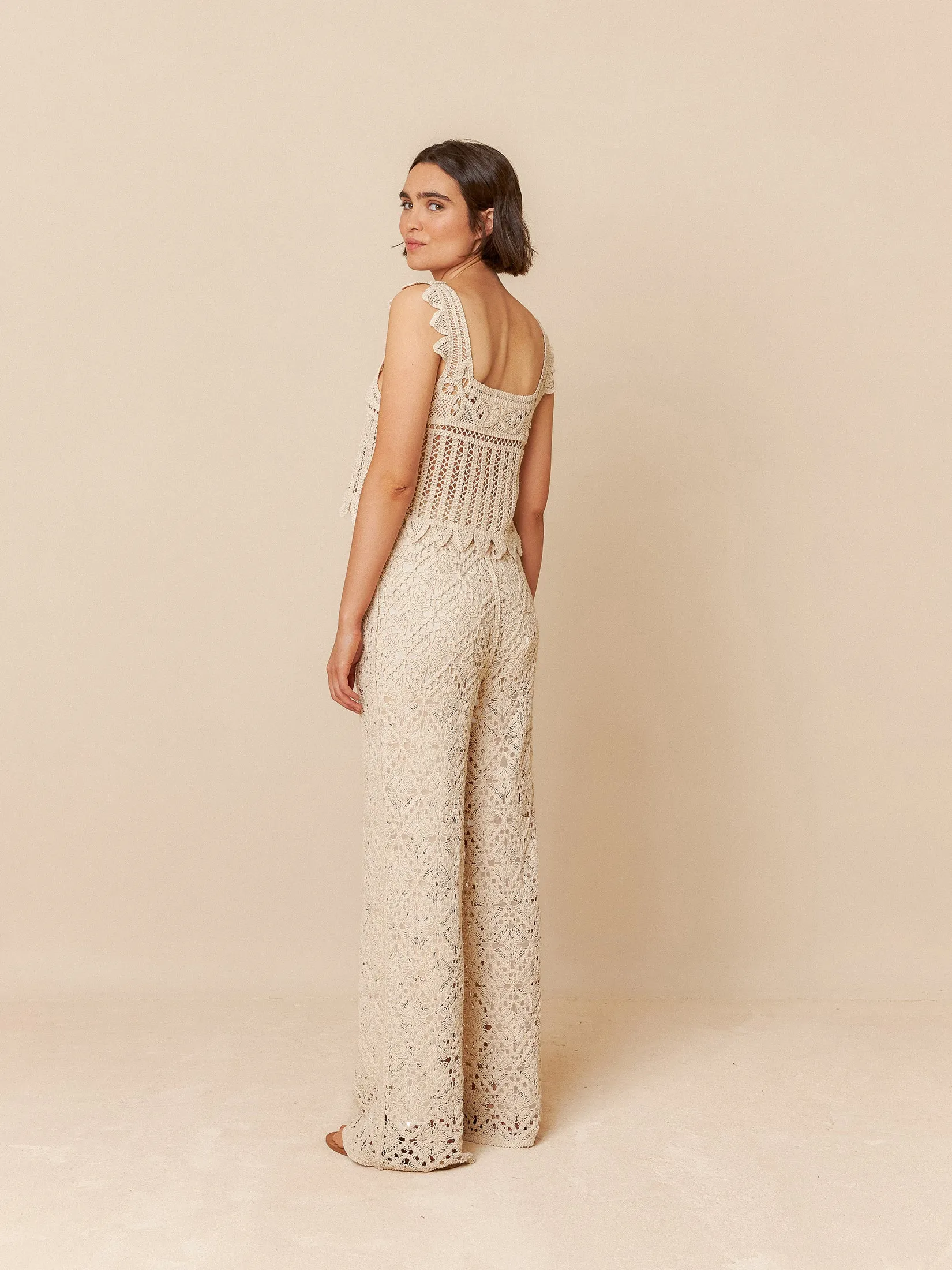 Crochet Crop Top Ecru sold by Ivalo.com product image thumbnail 2