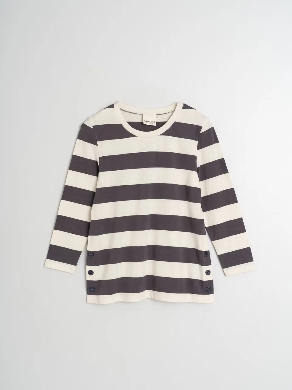 Cotton Striped T-Shirt Charcoal sold by Ivalo.com product image thumbnail 2