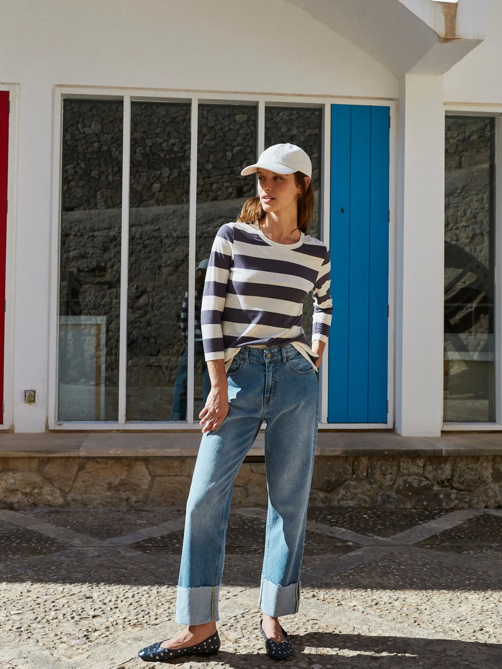 Cotton Striped T-Shirt Charcoal sold by Ivalo.com product image thumbnail 4