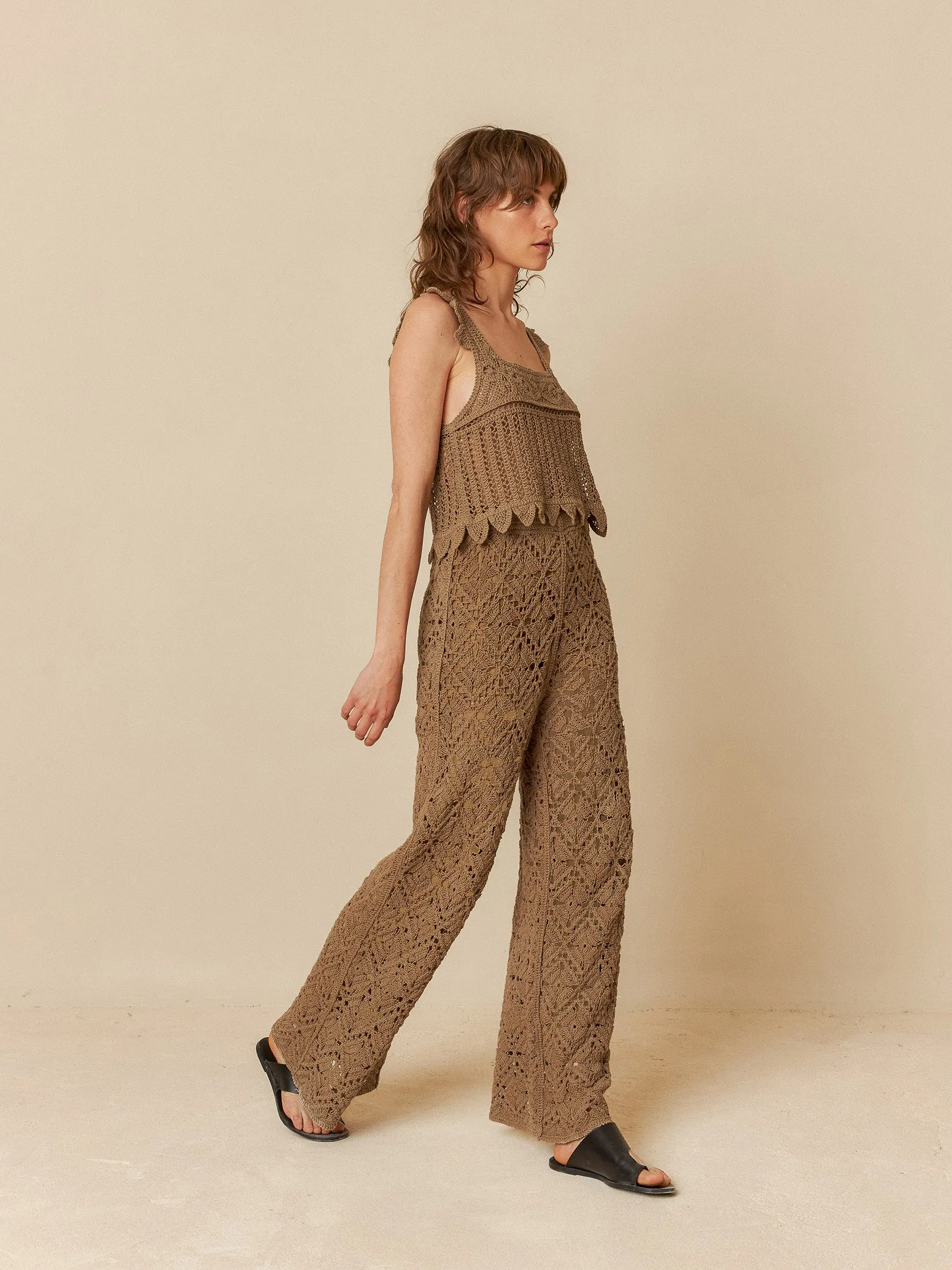 Crochet Culotte Pants Taupe sold by Ivalo.com product image thumbnail 3