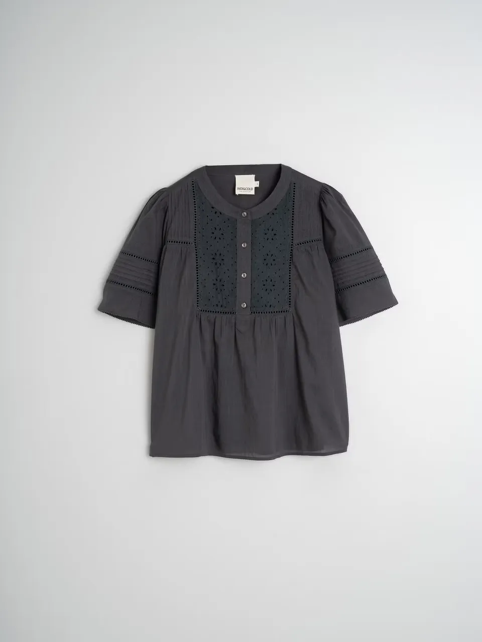 Embroidered Voile Blouse Charcoal sold by Ivalo.com product image thumbnail 5