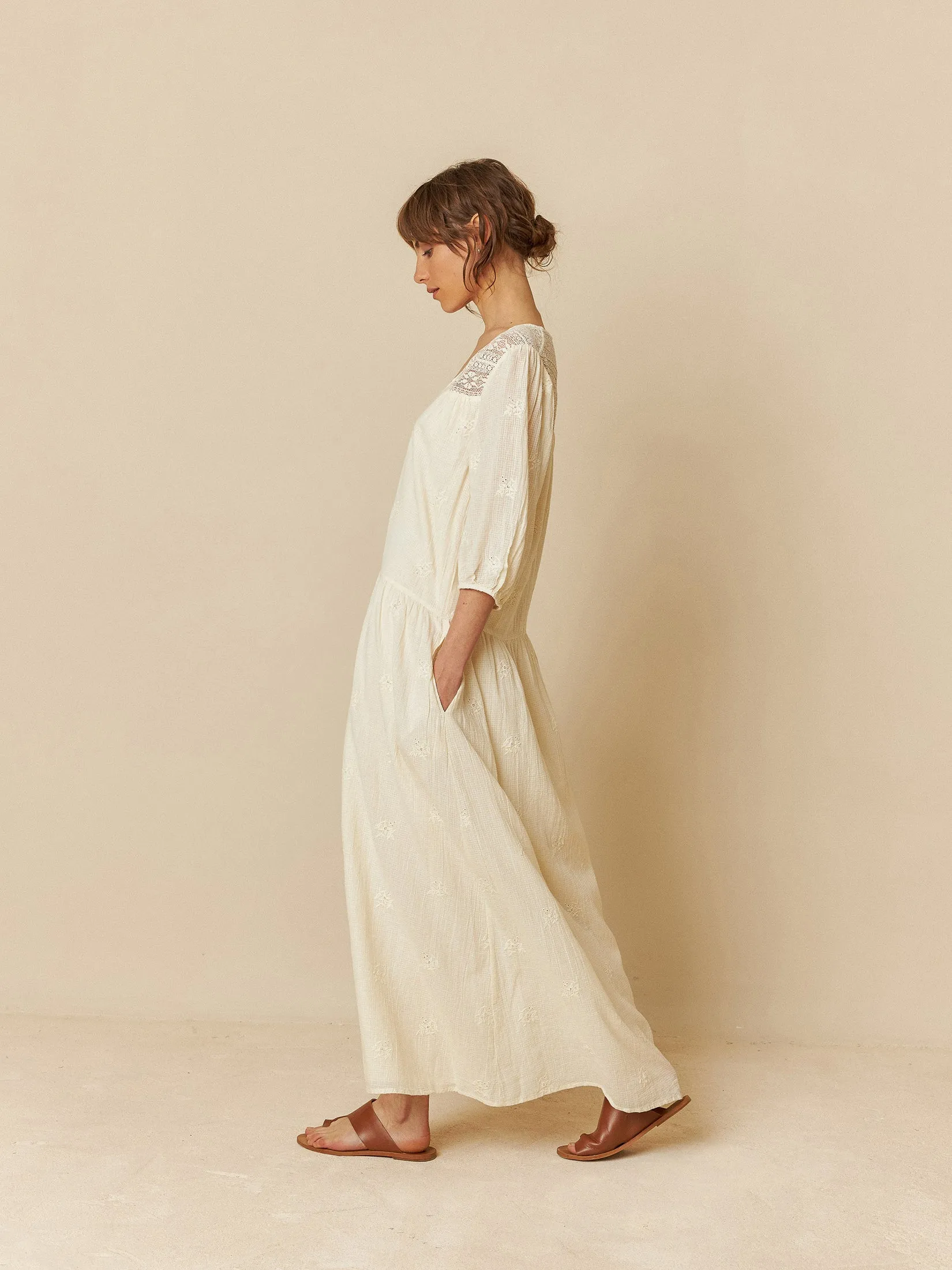 Balloon Sleeve Dress Ecru sold by Ivalo.com product image thumbnail 3