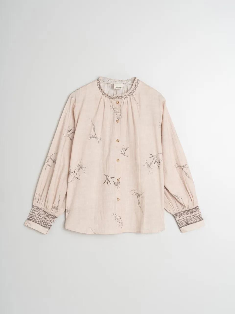 Flower Print Shirt With Smocked Details Beige sold by Ivalo.com product image thumbnail 2