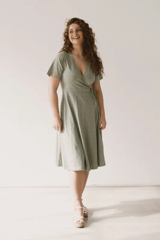 Helen Wrap Dress Green Wicker sold by Ivalo.com
